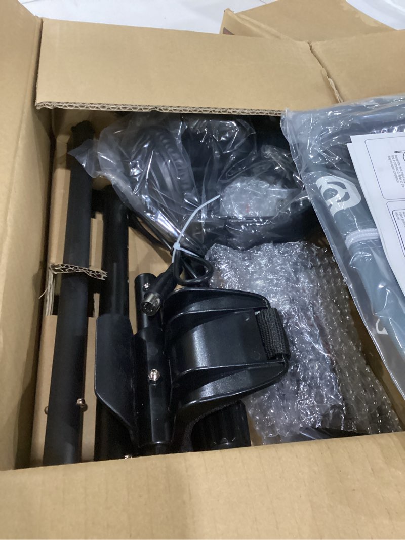 Condition photo showing As Is for professional metal detector for adults - 12" deep detection, waterproof dsp technology, lightweight design for beach, yard & treasure hunting dark gray black