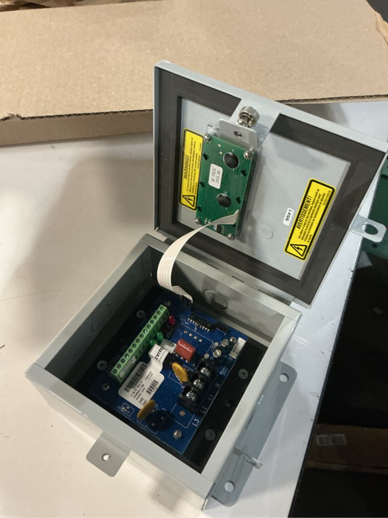 Condition photo showing As Is for leviton 1n480-81 series 1000, dual element meter, 277/480v, 2ph, 3w, 800:0.1a ratio, max 800a, indoor surface mount enclosure, gray