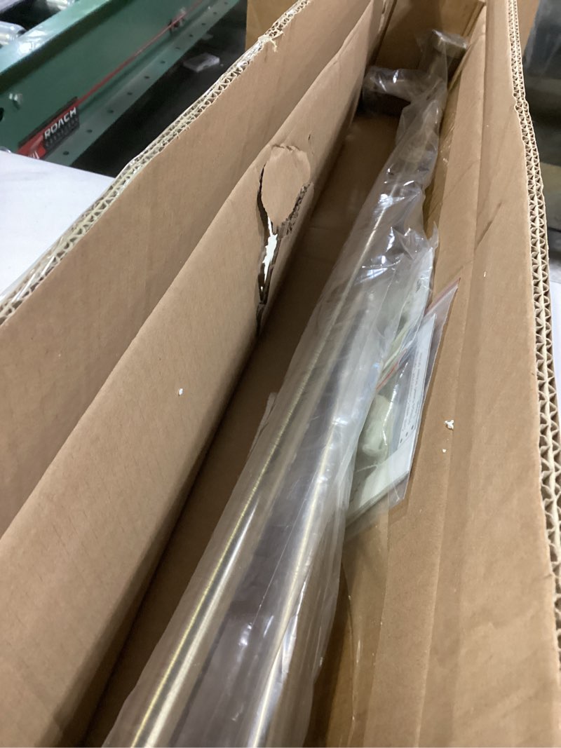 Condition photo showing As Is for Black Curtain Rods 18 to 45 Inch, Industrial Curtain Rods,Adjustable Length,1 in Diameter Pipe,Wall or Ceiling Mounted,for Bedroom and Living Room(Black 18” to 45”) 18" to 45" Black