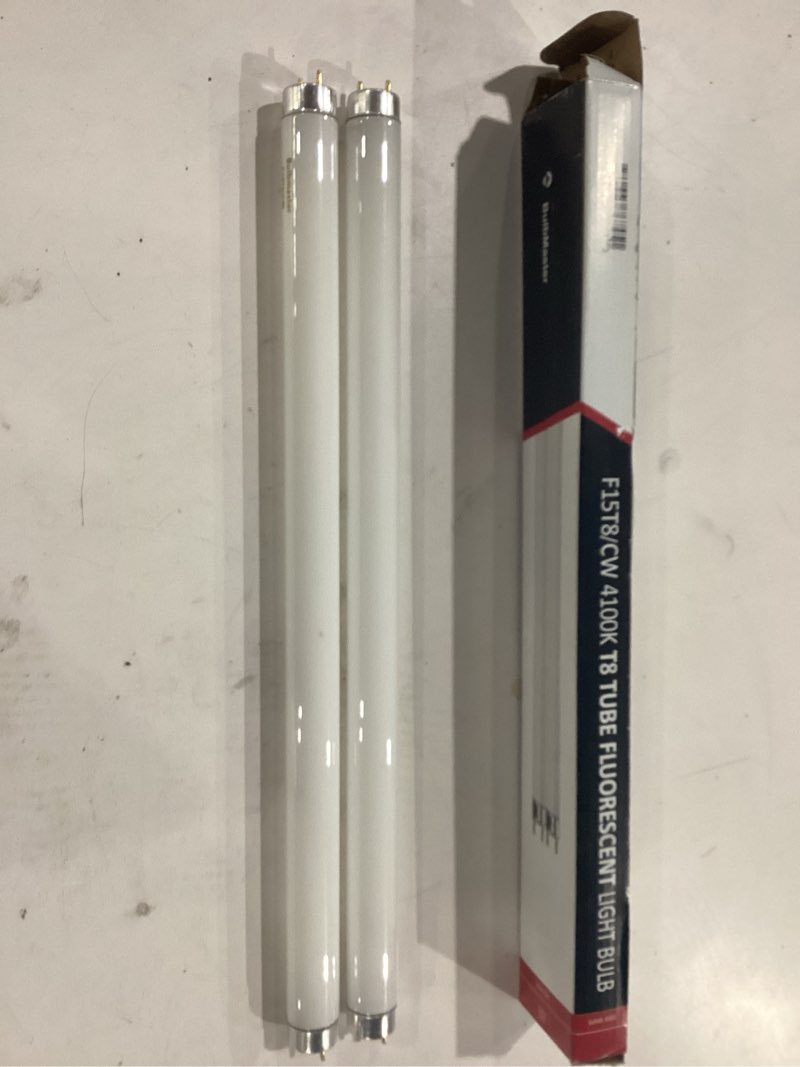 Condition photo showing New/Like New for F8T5 CW Fluorescent Bulbs 12 Inch - F8 T5 8W Cool White 4100K Fluorescent 12" Under Cabinet Light Bulbs Linear T5 380 Lumens - Under The Counter Small Light Bulb - Pack of 2 8 Watts 12" 2 Pack Cool White 4100k