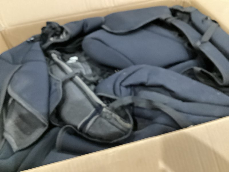 Condition photo showing As Is for rough country neoprene front & rear seat covers for ford f-150, lightning, f-250 & f-350 (2015-2026) crew cab w/front bucket seats & rear 60/40 split fr bucket