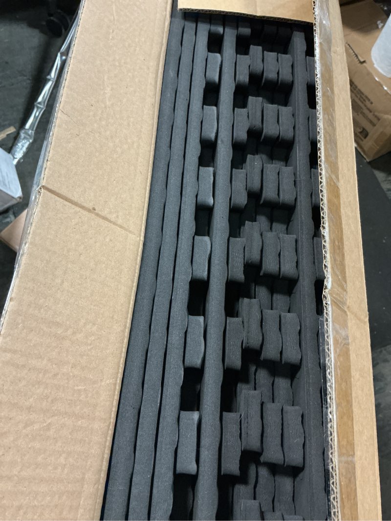 Condition photo showing Good Condition for ProsourceFit Puzzle Exercise Mat ½ in, EVA Interlocking Foam Floor Tiles for Home Gym, Mat for Home Workout Equipment, Floor Padding for Kids, Black, 24 in x 24 in x ½ in, 48 Sq Ft - 12 Tiles Black - 1/2 Inch - 48 Sq Ft - 12 Tiles