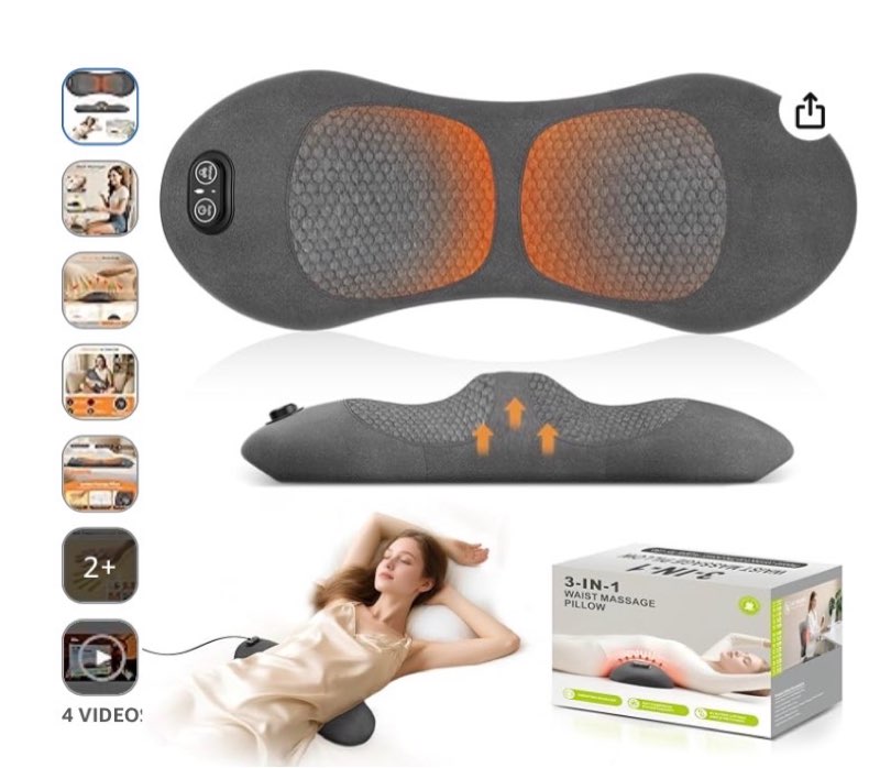 smooth spine triple fusion back massager for sciatica pain relief deep tissue neck massager release tool massagers with heat 3 in 1 massage devices for bulging disc and chronic pain relief