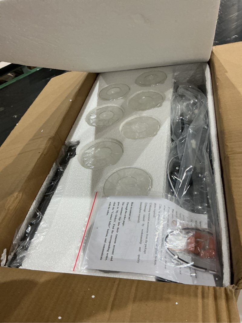 Condition photo showing Good Condition for 8 light bathroom vanity lights over mirror, 52inch black vanity lights fixtures matte black modern vanity lights black bathroom wall lighting for mirror bedroom,living room black 8-light