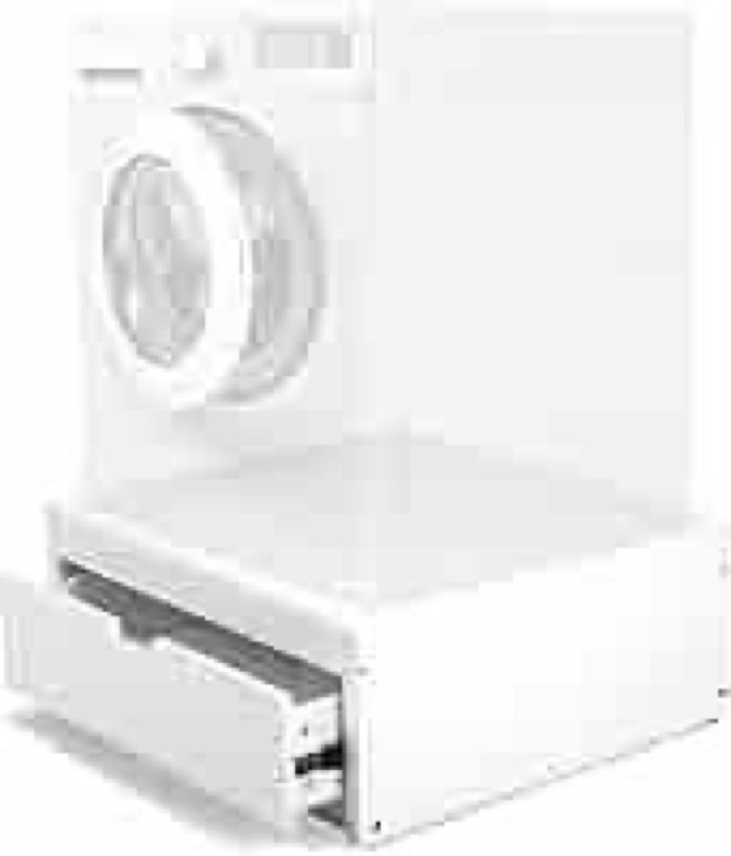 LYASIL Laundry Pedestal with Storage Drawer, Heavy Duty Washer Dryer Pedestal 28" Universal Fit Anti