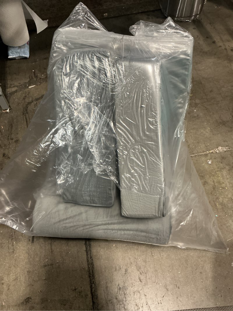 Condition photo showing Good Condition for ENITYA Reading Pillow with Arms for Bed Support, 21" Large Back Support Pillow for Sitting up, Wedge Pillow for Reclining, Watching TV, Reading, Gaming, Resting in Bed, Couch or Floor, Grey Grey Large(Above 5'10")
