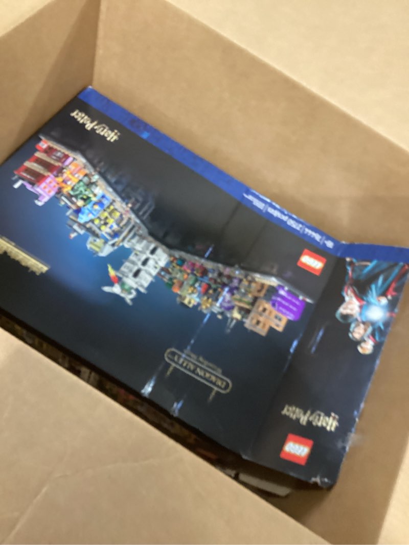 Condition photo showing As Is for LEGO Harry Potter Diagon Alley Wizarding Shops Building Set for Adults - Collectible Kit for Harry Potter Fans with 12 Microfigures - Gift for Christmas - 76444