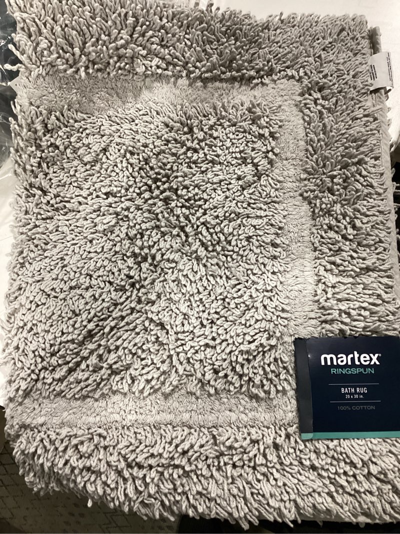 Condition photo showing New/Like New for (color varies) martex 100% cotton ringspun bath rug | super soft | super absorbent | essential bathroom rugs | non-slip bath mat | quick drying bath mat | white