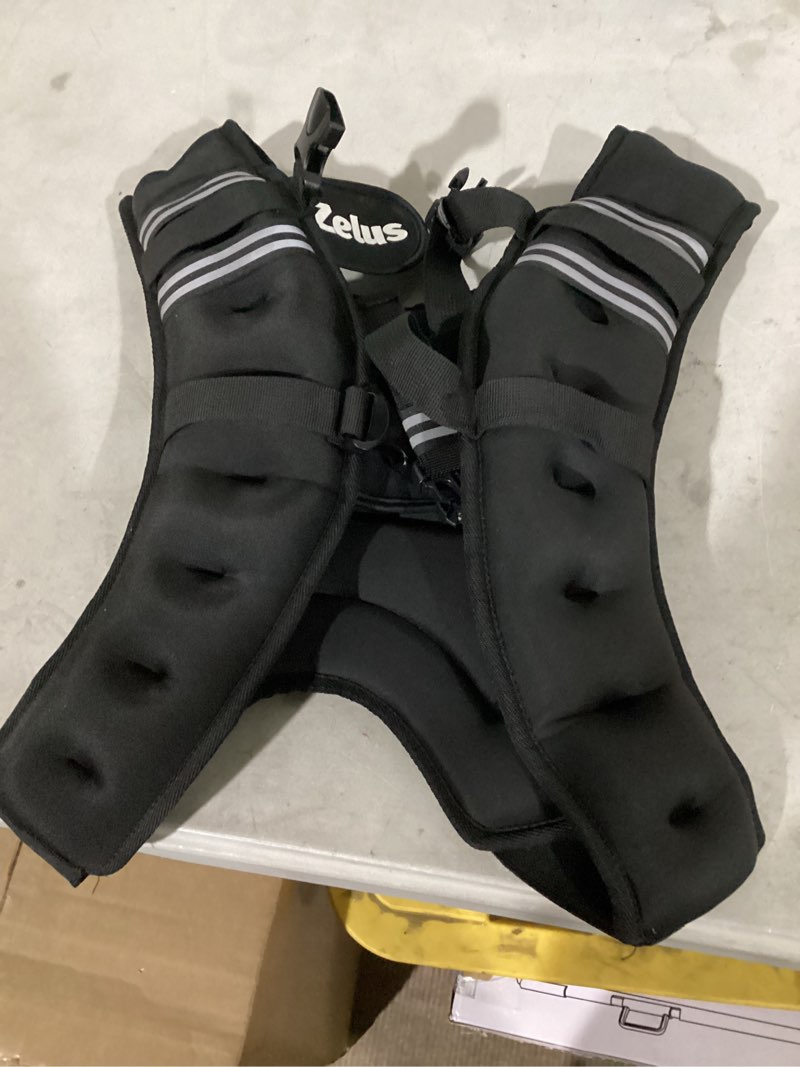 Condition photo showing Good Condition for zelus weighted vest 12 lb weight vest reflective stripe black 