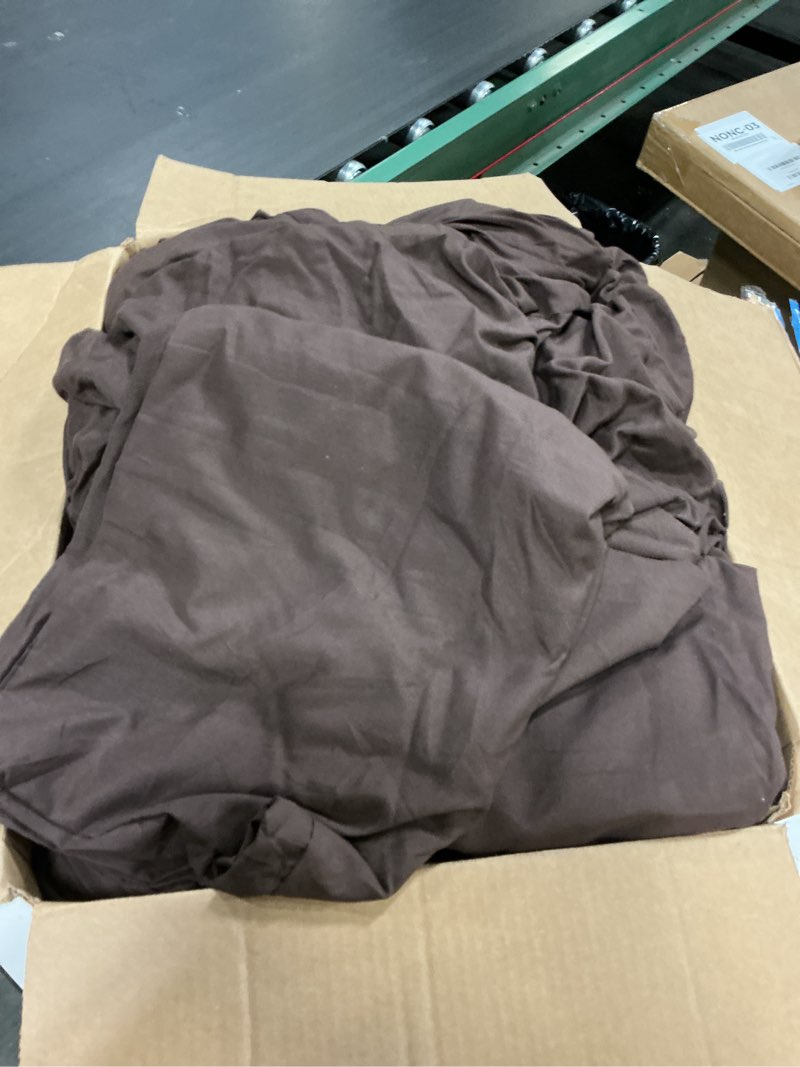 Condition photo showing As Is for Paxrac Earthy Brown Comforter King Size, Neutral 3 Pieces Comforter Set, Lightweight Solid Bedding Set, All Seasons Soft Fluffy King Comforter Set (104x90In Comforter & 2 Pillowcases) Brown King (104''x90'')