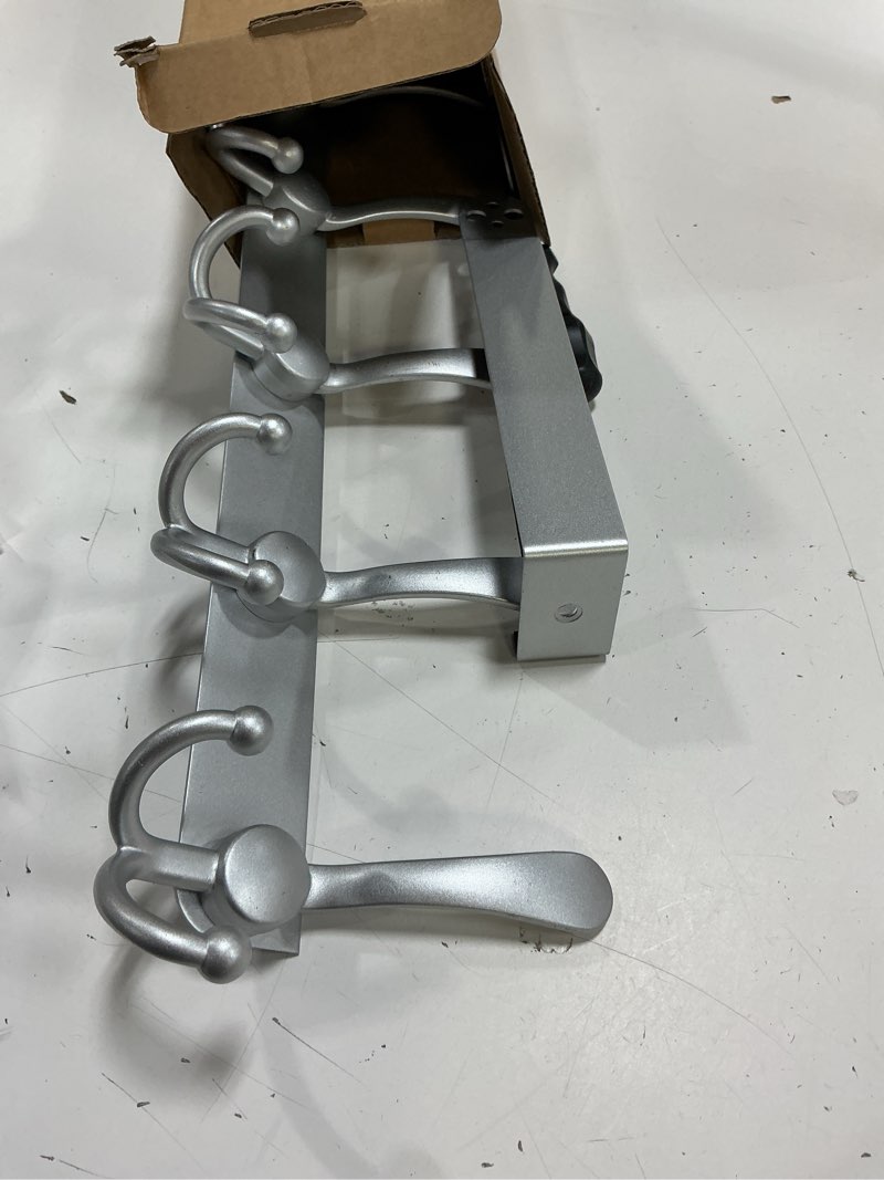 Condition photo showing Good Condition for dseap over door hook 2.0 - upgraded version - simple-assembly, strong, heavy-duty stainless steel 5-tri-hook over the door hanger rack, simplestrong series, silver 1 silver
