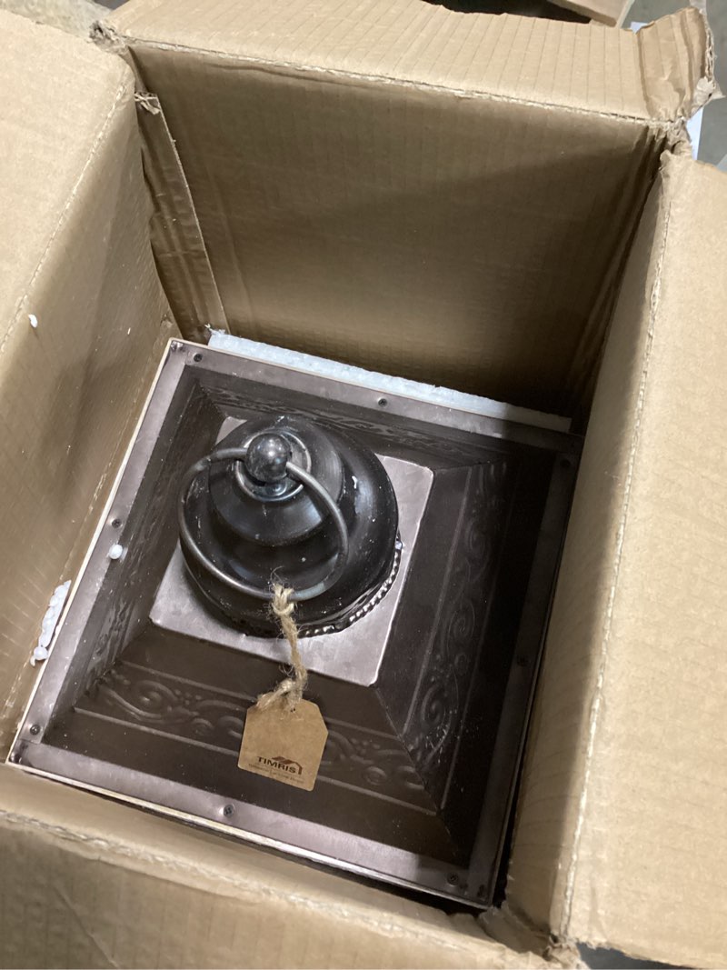 Condition photo showing As Is for TIMRIS Large Rustic Wooden Metal Decorative Lantern Set of 2, Modern Farmhouse Floor Candle Lanterns with Drawer, Indoor/Outdoor Hanging Lanterns for Home Decor (No Glass) Whitewash With Drawer