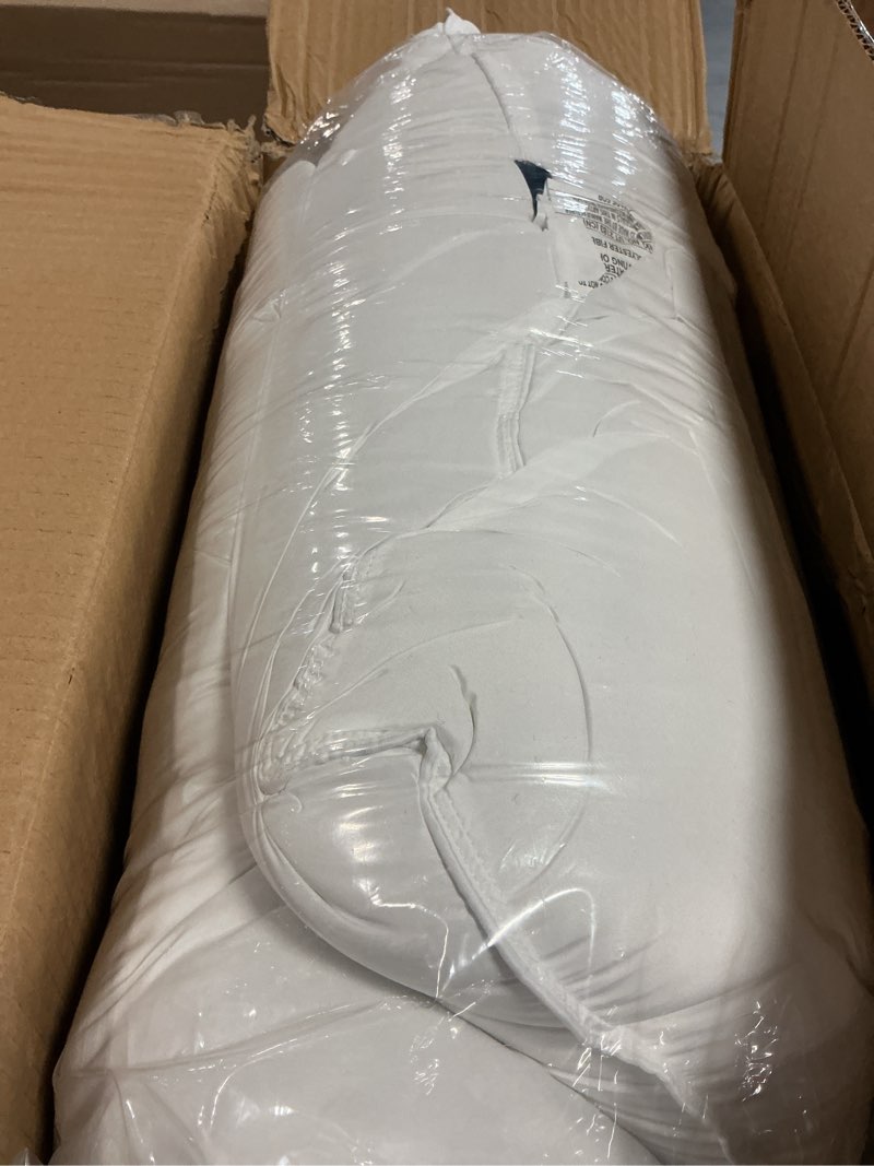 Condition photo showing Good Condition for Serta Down Illusion Soft Hypoallergenic Soft/Medium Bed Pillows for Side, Stomach or Back Sleepers (2 Pack), King, White White King Soft/Medium