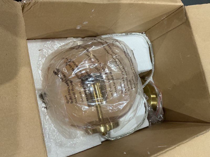 Condition photo showing Good Condition for champagne glass pendant light kitchen island, 7.87", 1 pack | gold hardwired e26 fixture, 4.0mm glass globe shade, adjustable clear cord, modern pendant light for dining room, bedroom.