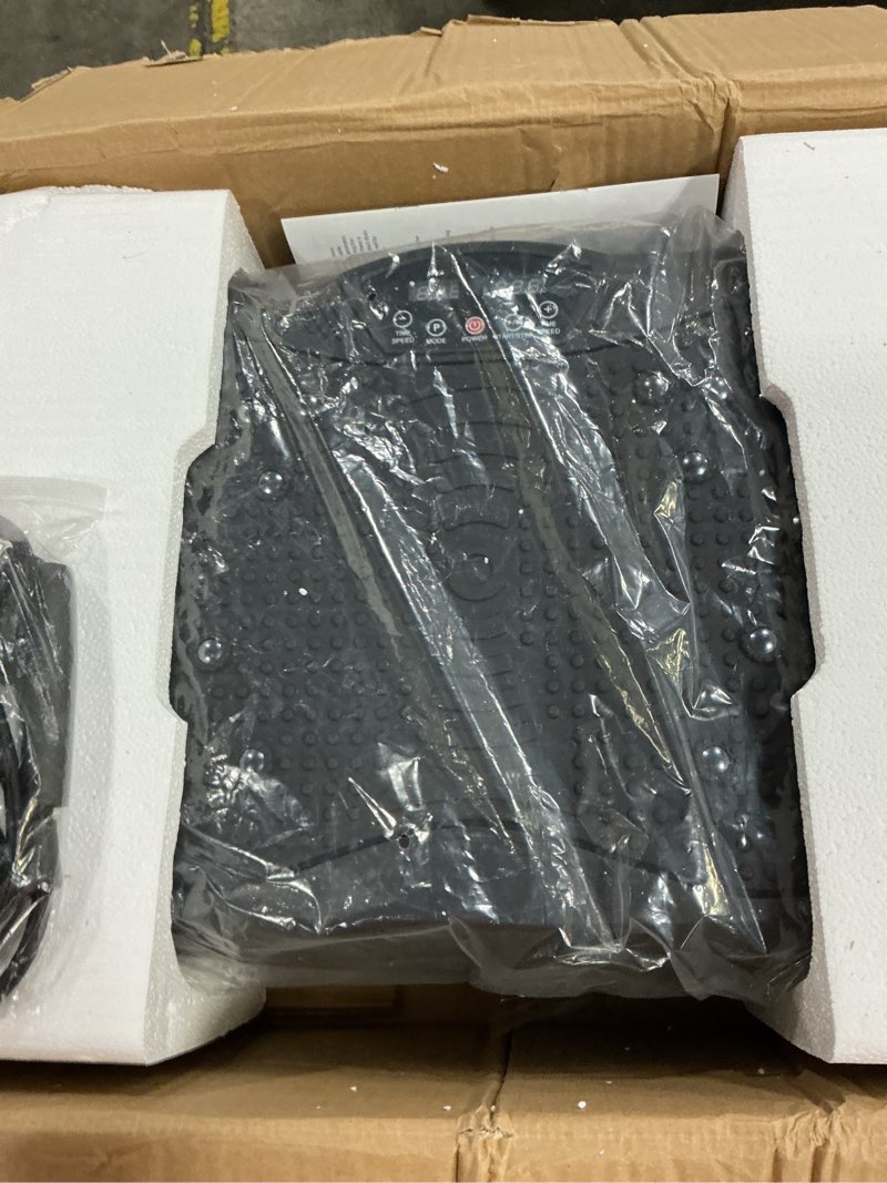 Condition photo showing New/Like New for Vibration Plate Exercise Machine - Whole Body Workout Vibration Platform Lymphatic Drainage Machine for Weight Loss Home Fitness with Resistance Bands Remote Black