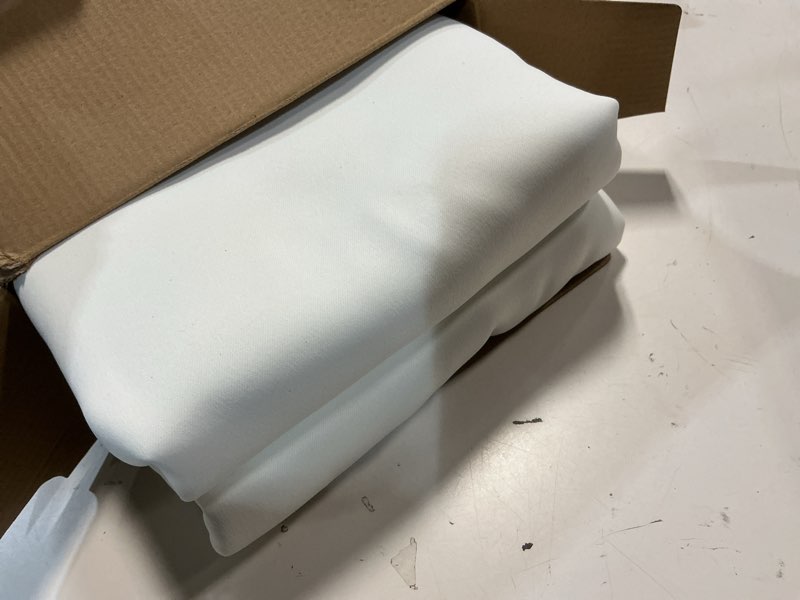 Condition photo showing Good Condition for miulee ivory back tab blackout curtains 90 inches long 2 panels set for living room bedroom privacy, rod pocket/pinch pleat thermal insulated room darkening pleated light blocking drapes ivory 52"w x 90"l (pack of 2)