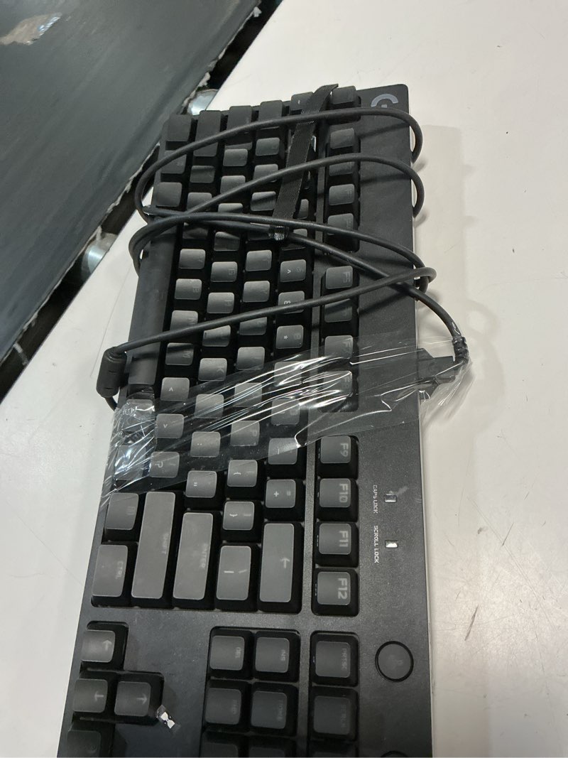 Condition photo showing As Is for logitech g815 lightsync rgb mechanical gaming keyboard