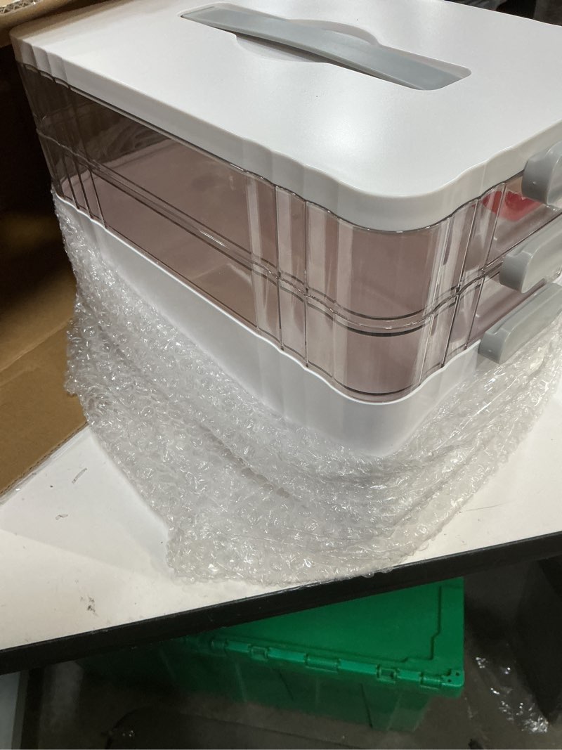Condition photo showing Good Condition for arstpeoe 3-tier medicine organizer - portable medicine cabinet with plastic handle, multipurpose medical box, pill organizer, empty first aid kit for home extra large 3 tier