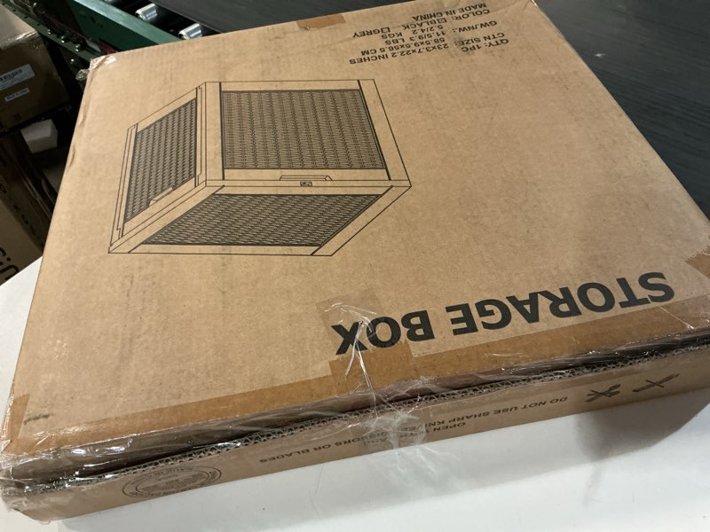 Condition photo showing Good Condition for lhbgo 31 gallon deck box, resin outdoor storage box, waterproof and uv resistant deck box, lightweight storage box for garden tools, pool supplies black 31 gallon