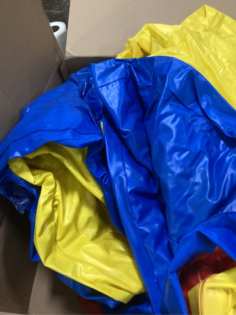 Condition photo showing As Is for Intex Inflatable Colorful Jump-O-Lene Castle Bounce House, for 2 Kids Ages 3-6 - Large Blow-Up Indoor Outdoor Children's Bouncer Jumper Playhouse