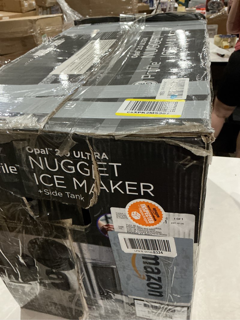 Condition photo showing As Is for ge profile ™ opal™ 2.0 ultra nugget ice maker with side tank and scale inhibiting filter
