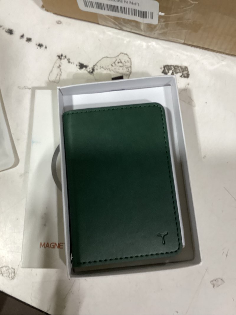 Condition photo showing Good Condition for tucch for magsafe phone wallet, rfid blocking [6 card slots] [clear id window] pu leather folio women men magnetic card wallet for iphone 17 16 15 14 13 12/pro/pro max/air/plus, evergreen