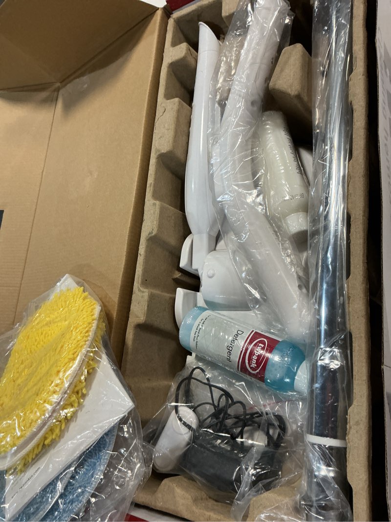 Condition photo showing Good Condition for electra cordless electric spinner spray mop floor and surface cleaner and polisher, for countertops and hard surfaces, floors, rechargeable, dual motor 250 rpm, lightweight, 3 lb., 7 oz.