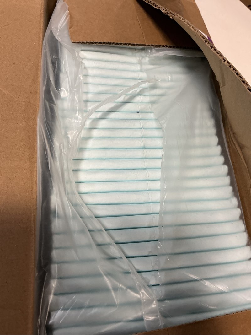Condition photo showing Good Condition for amazon basics leak-proof dog and puppy potty training pee pads with quick-dry 5-layer super absorbent surface for dog training, floor protection, regular size 22x22", blue & white, 50 count regular 50 count