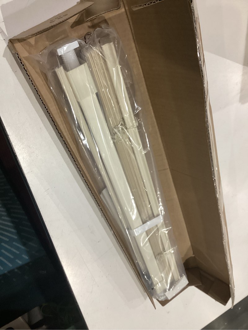 Condition photo showing Good Condition for lazblinds no tools no drill 1" vinyl mini blinds, cordless blinds for windows, light filtering horizontal window blinds & shades, 24" w x 48" h, cream