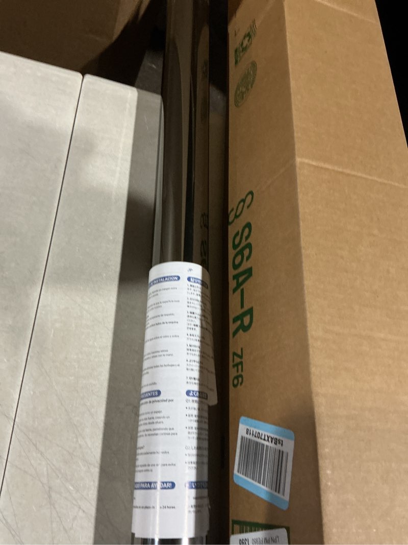 Condition photo showing As Is for haton window privacy film one way window tint for home, sun uv blocking heat control reflective mirror tinting film see out not in office door coverings, black 35.4" x 78.7"