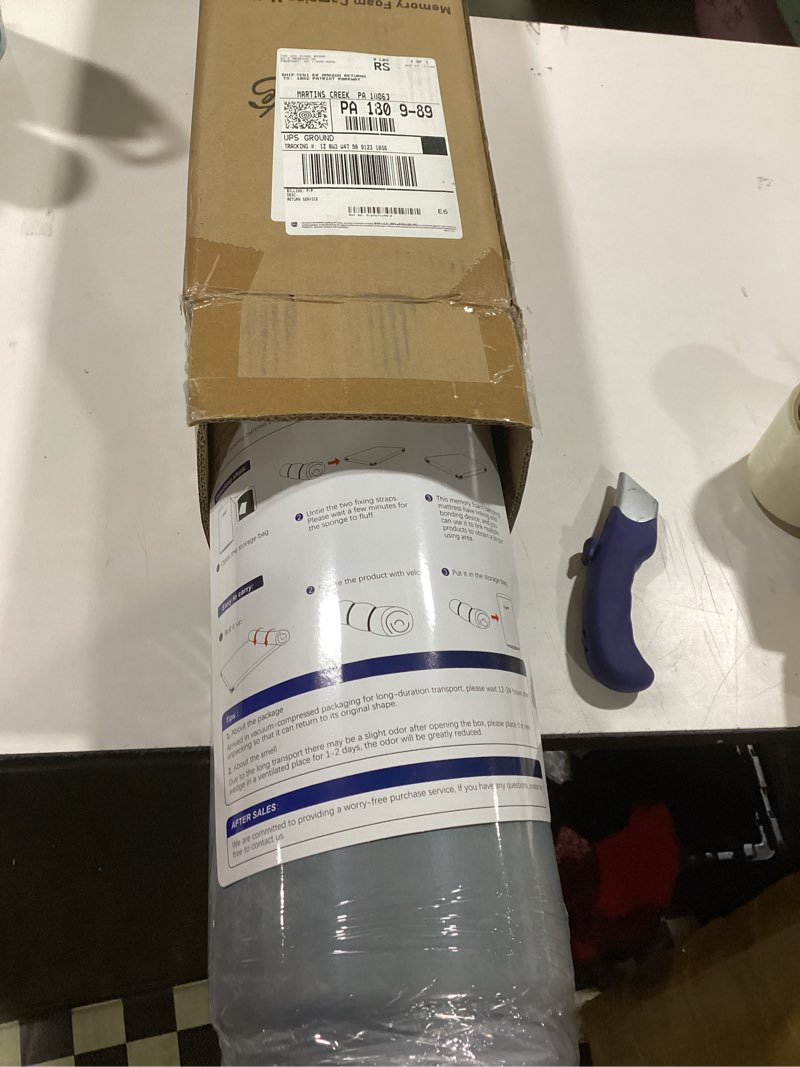 Condition photo showing Good Condition for HomeMate CertiPUR-US Memory Foam Camping Mattress Pad Portable Roll Up Mattress for Adults Sleeping Mat Cot Mattress Pad Grey Cot / 72*24*3