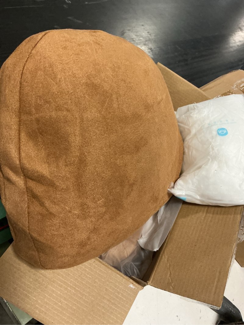 Condition photo showing Good Condition for 2pcs car neck pillow for headrests,support drive seats head cushion pillows,superfiber suede,plant-based polyester,thickness & height adjustable,11.8x7.5,inner liner fillable(orange brown) orange brown car neck pillow (2 pack)