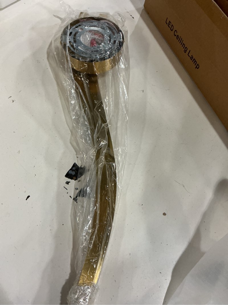 Condition photo showing Good Condition for 28w linear ceiling light gold modern led ceiling light fixture 6000k aluminum 39.37inch long ceiling lamp for hallway, kitchen, bedroom, dining room inward gold 39.37inch