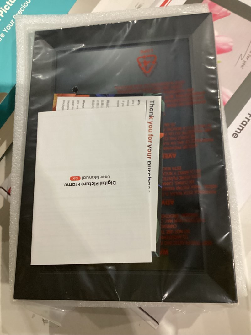 Condition photo showing Good Condition for BIGASUO Digital Picture Frame, 10.1" Frameo Digital Frame WiFi with 32GB Memory, 1280x800 IPS Touch Screen, Send Photos/Videos from Your Phone Anywhere, Photo Gifts for Parents and Grandparents 2 Pack 10.1" Black 32GB 2pack