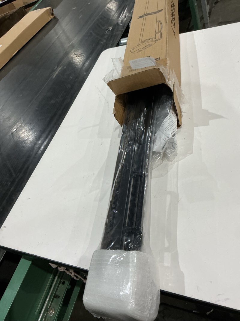 Condition photo showing New/Like New for huafly 98 inch retractable baby gates extra wide, no drilling baby gates for large openings, child gates, safety gates, extra long dog gates on doorways, stairs, outdoor, indoor (black, 98 inch) black 98 inch