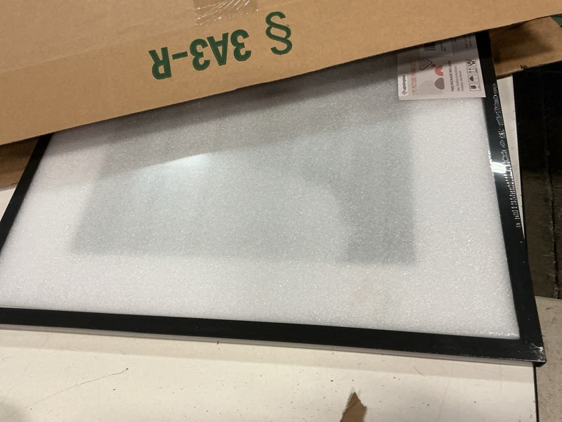 Condition photo showing New/Like New for upsimples 16x20 picture frame, display pictures 11x14 with mat or 16 x 20 without, wall hanging poster frame, black, 1 pack black 16x20