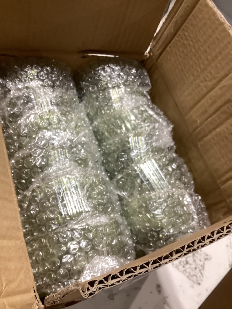 Condition photo showing Good Condition for 24 pcs gold rim plastic champagne coupe cup sage green ribbed coupe glasses 10oz detachable espresso martini glass vintage margarita glassware cocktail glass set for baby shower christmas wedding sage green 24