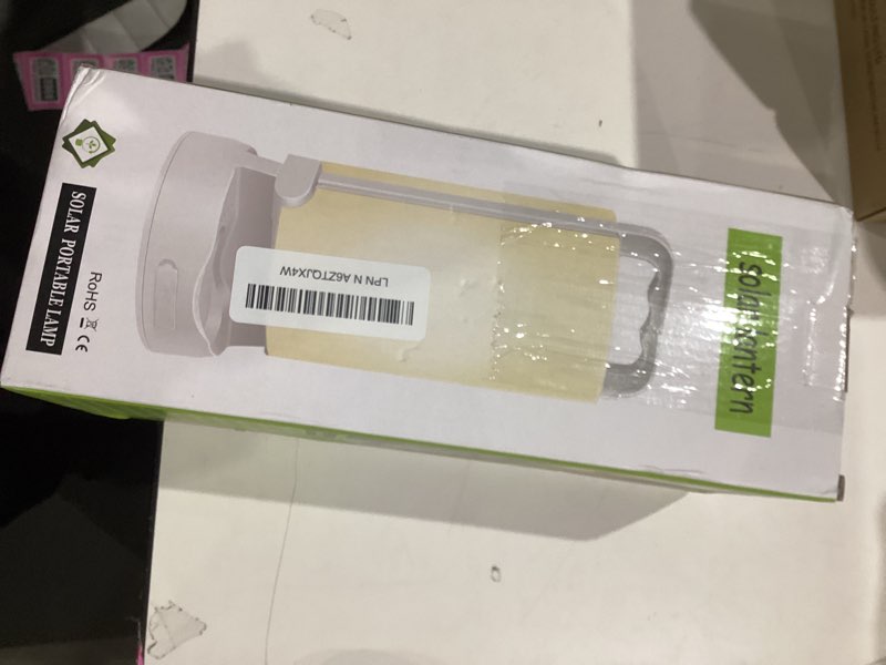 Condition photo showing Good Condition for Camping Lantern LED Solar Lights, Rechargeable Waterproof Outdoor Camping Essentials, Dimmable Lanterns for Power Outages, Camp Gear, Emergency, Indoor White 1 Pack