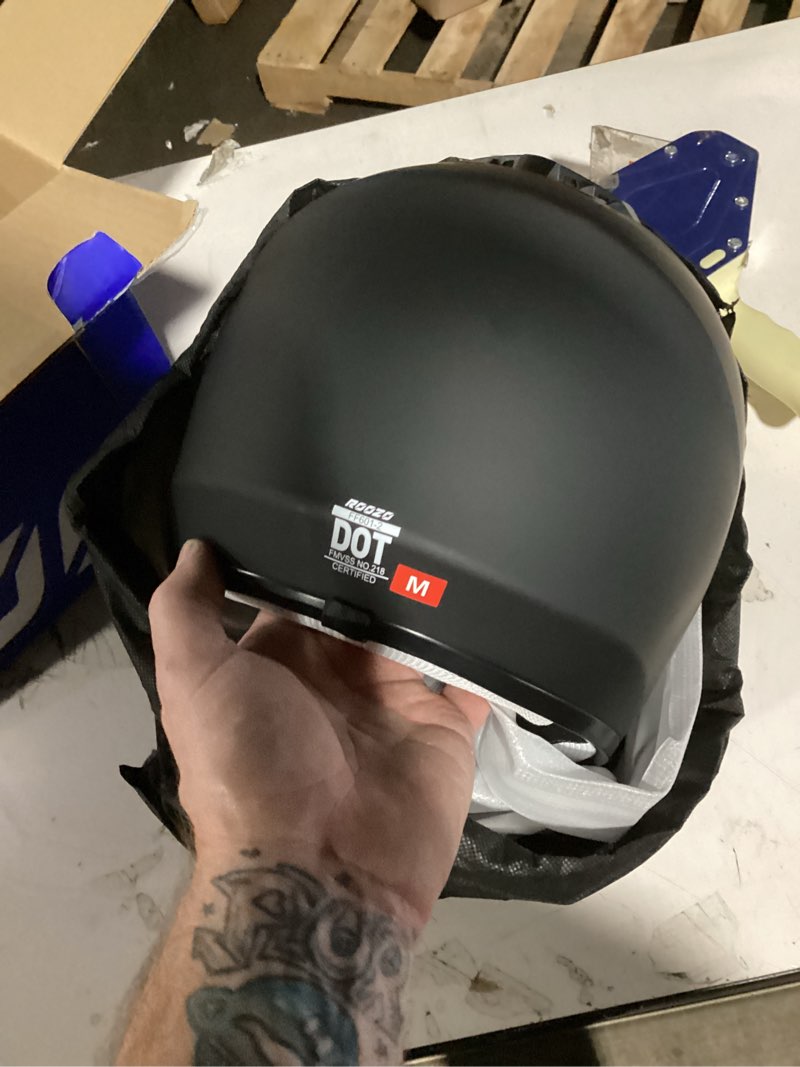 Condition photo showing Good Condition for youth dirt bike helmet dot certified - full face motorcycle helmet for off-road, atv, street riding, includes adjustable goggles & protective gloves black medium
