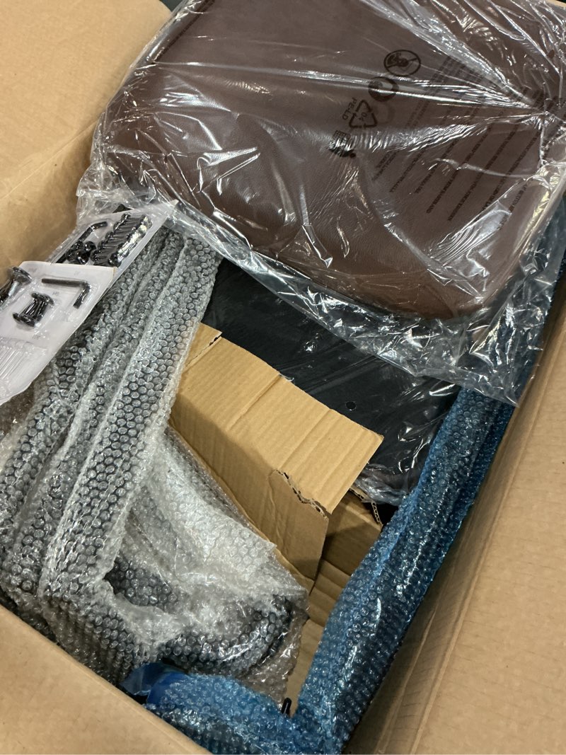 Condition photo showing Good Condition for Raynesys 24-Inch Leather Bar Stools Set of 2, Counter Height Barstools with High Backrest?Bar Chairs