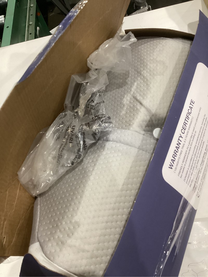 Condition photo showing Good Condition for donama cervical pillow for neck and shoulder,contour memory foam pillow,ergonomic neck support pillow for side back stomach sleepers with pillowcase light grey queen size 24.8"lx14.96"wx5.51"h