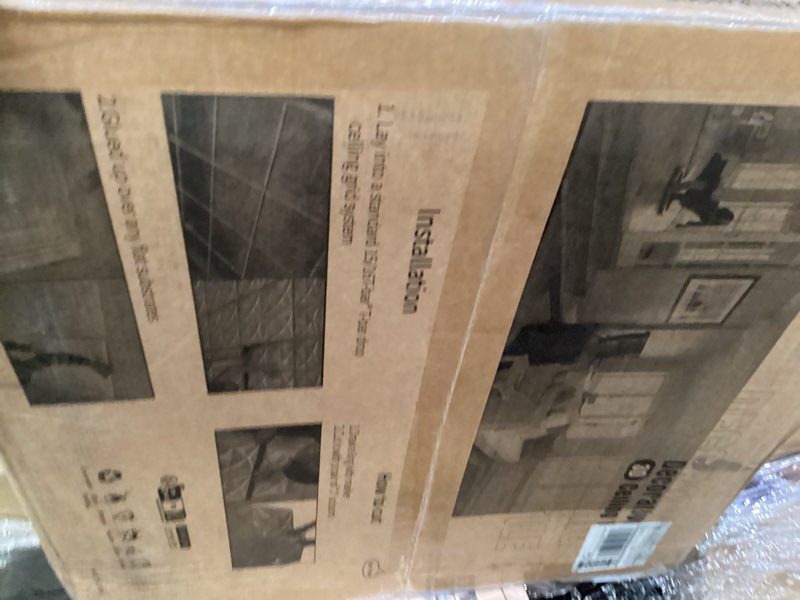 Condition photo showing As Is for art3d 24-pack square drop ceiling tile 2ft x 2ft in black, pvc ceiling panel 24 x 24in. - compatible with 15/16" drop ceil grid system 24pcs-24*24 black