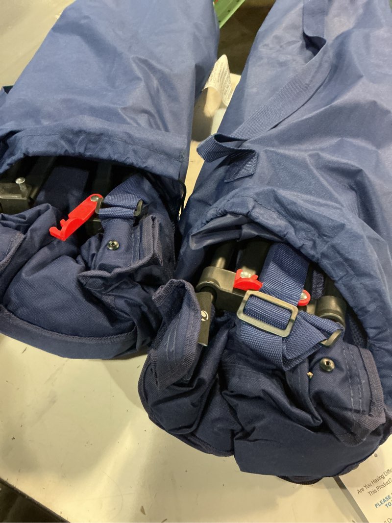 Condition photo showing Good Condition for let's camp oversized camping chairs 29.52\" high back heavy duty lawn chair support 500lbs, portable collapsible chair with cup holder, side pocket,2 pack(blue) twin pack navy