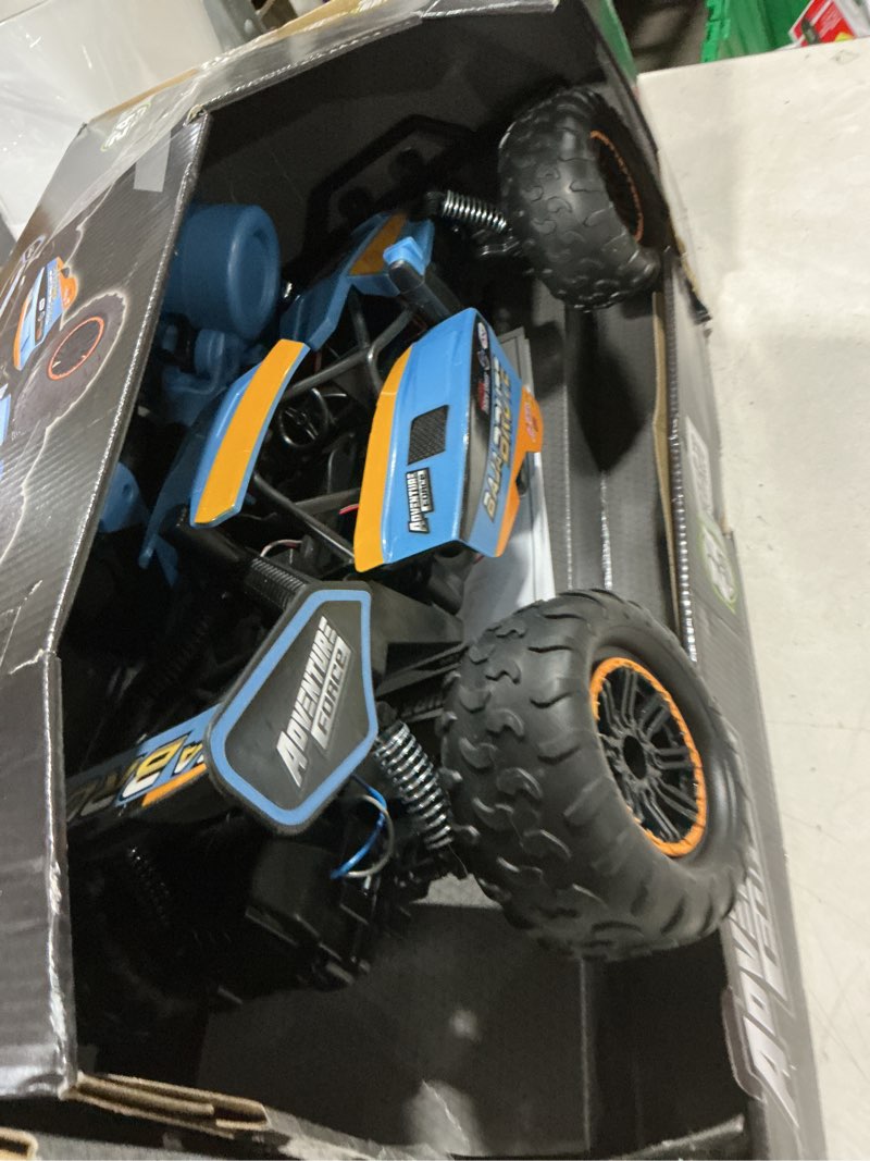 Condition photo showing As Is for adventure force (1:8) baja brute remote control ice blue buggy, wr5-88g21u-bl