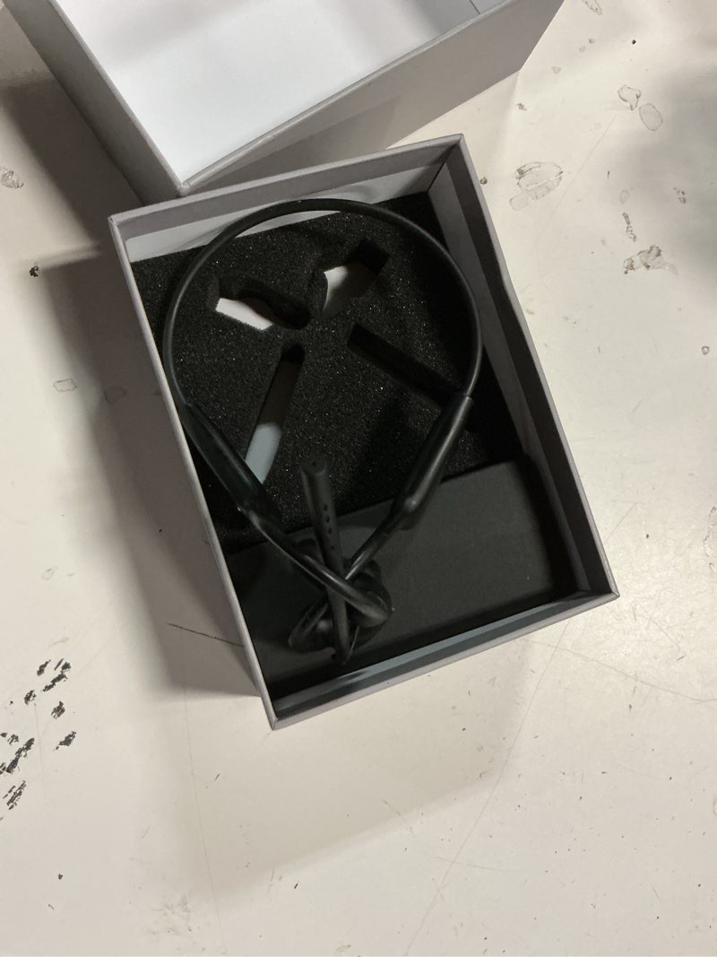 Condition photo showing Good Condition for sanoto bone conduction headphones with mic, bluetooth headset with microphone noise canceling & mute, wireless headset with sponge microphone windscreen, open ear headphones for work driving call black and gray