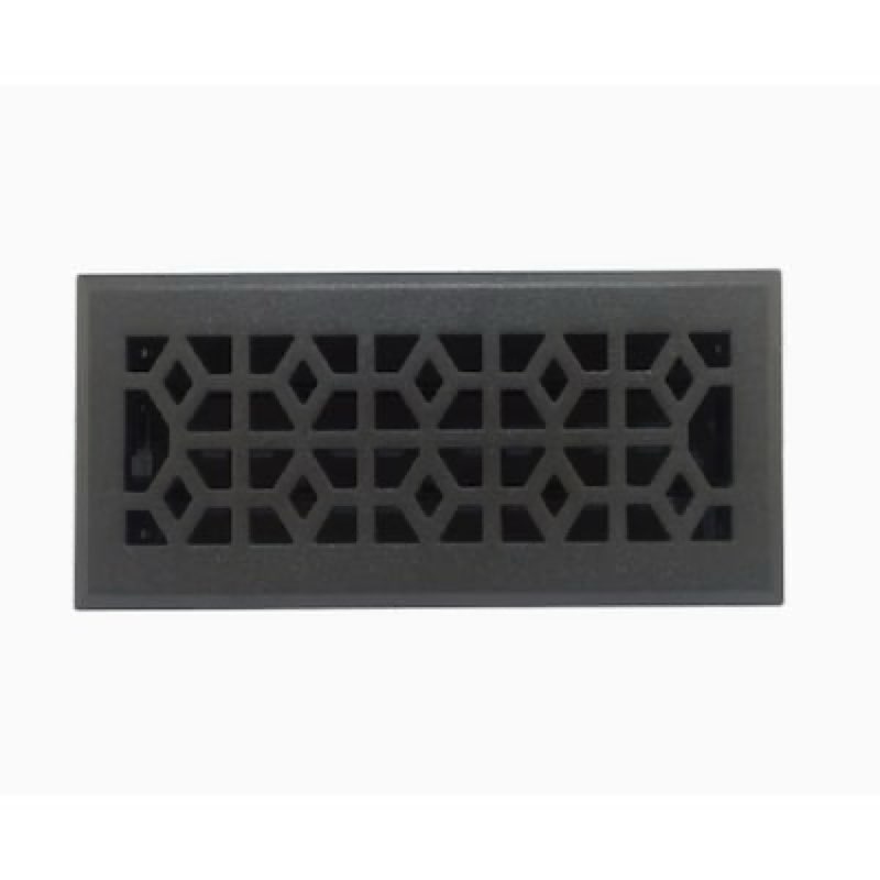 allen + roth 4-in x 10-in maximum airflow steel pewter marquis design floor register