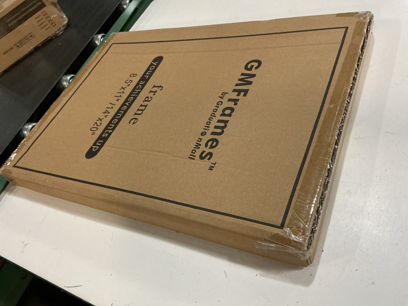 Condition photo showing New/Like New for GraduationMall Double 8.5x11 Diploma Frame,Solid Wood & Tempered Glass,Cherry Finish with Gold Trim,Black & Gold Mat Cherry With Gold Trim Double 8.5x11