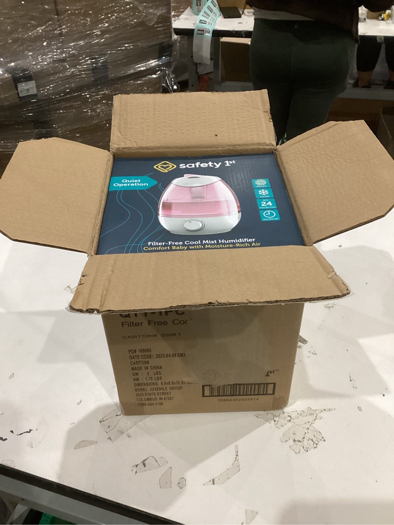 Condition photo showing New/Like New for safety 1st filter free cool mist humidifier, pink, pink