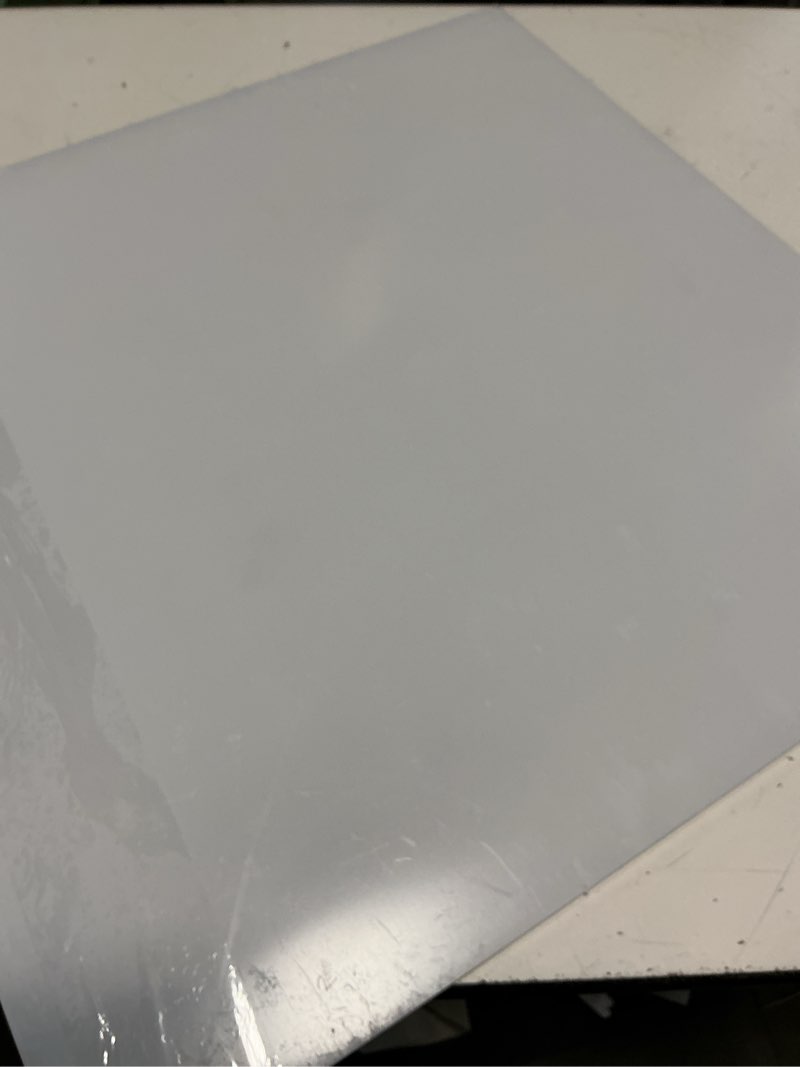 Condition photo showing New/Like New for spectra glass clear polycarbonate plastic sheet. stronger than plexiglass sheets. uv, impact, weather resistant. sizes nominal cut within +-1/8\". made in usa. 24\" x 24\" (1/4\" thick) 24x24 1/4