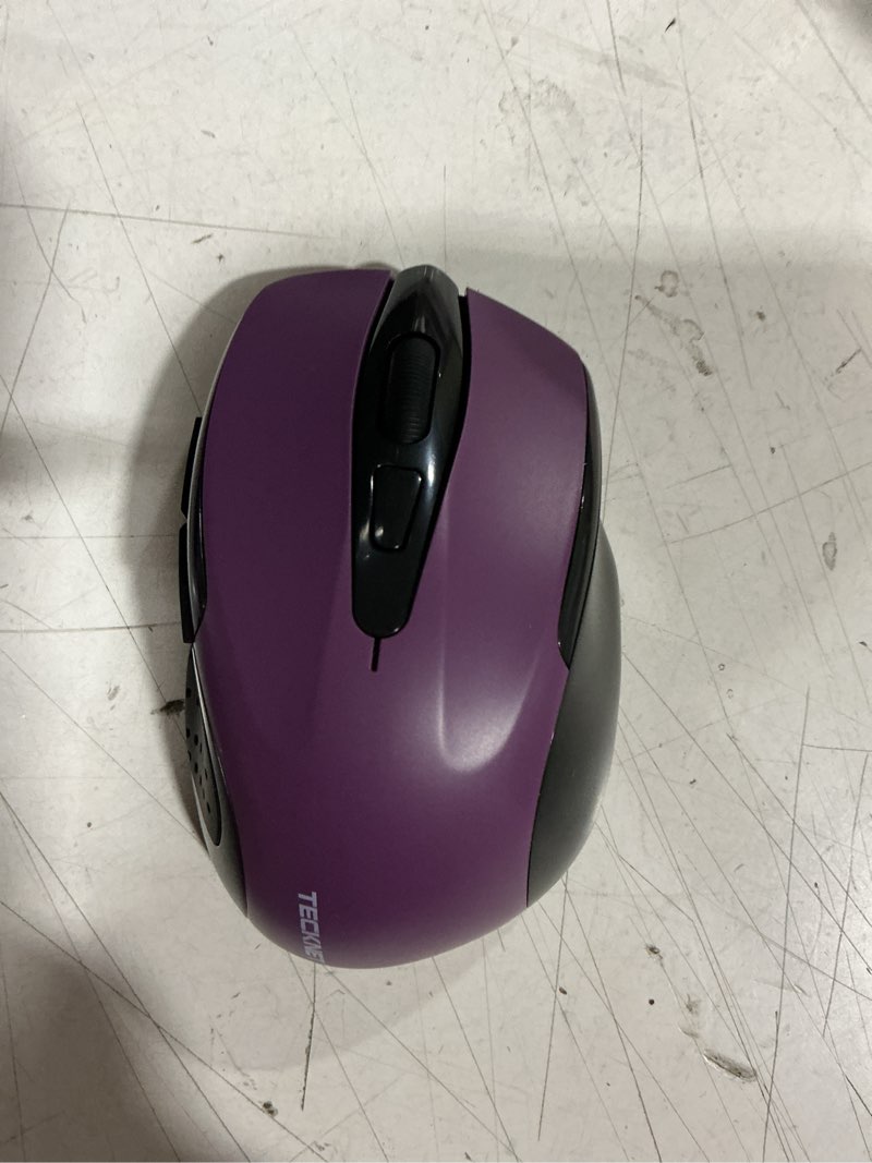 Condition photo showing As Is for tecknet wireless mouse, 2.4g ergonomic optical mouse, computer mouse for laptop, pc, computer, chromebook, notebook, 6 buttons, 24 months battery life, 2600 dpi, 5 adjustment levels - purple